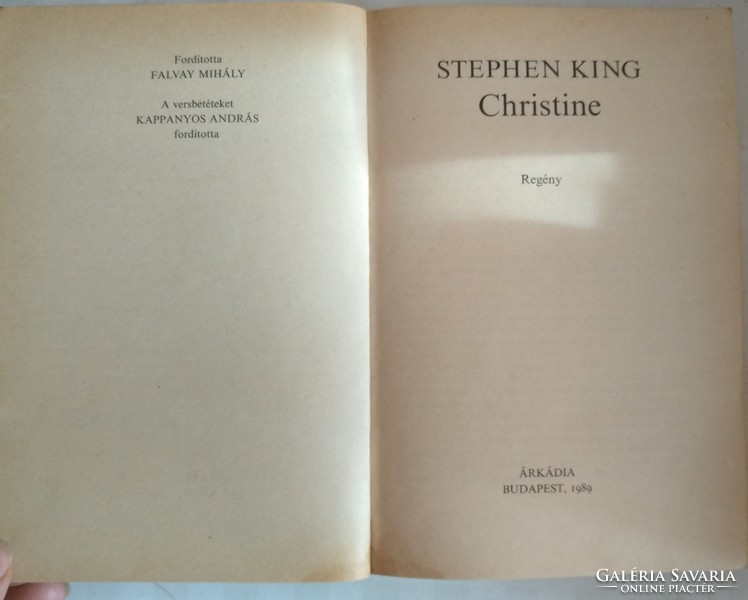 Stephen king: Christine, ajánljon!