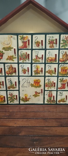 ﻿Christmas calendar with decoupage pattern.