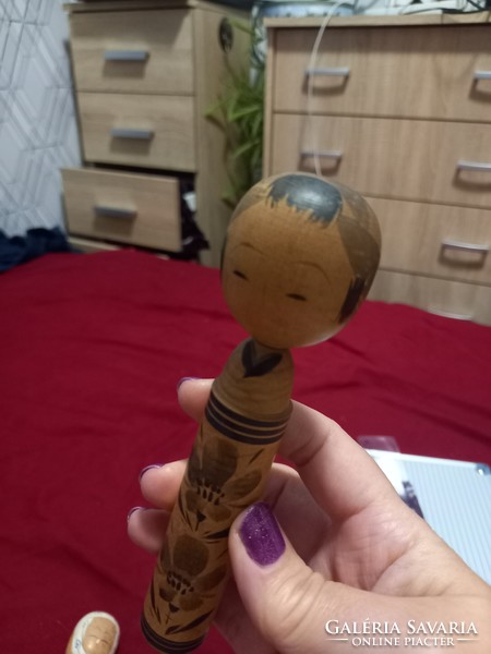Extremely valuable marked Japanese Kokeshi wooden doll 15 cm!