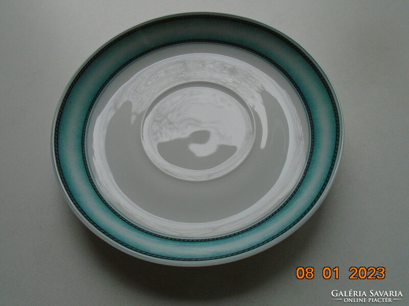 Modernist abstract, bird-patterned ears soup cup with coaster