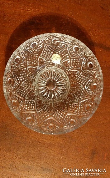 Czechoslovakian crystal serving bowl