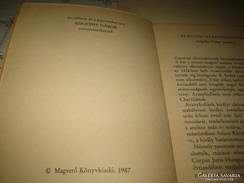 II . Endre  Aranybullája  ,   / A gondolkodó magyarok  c. sorozatból  / Szigeti G. 1987,  65 lapon