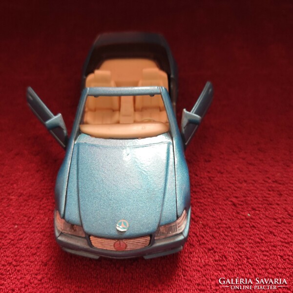 Metallic blue mercedes-benz 500sl welly car model, model car