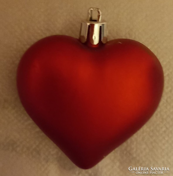 Very beautiful heart shaped red Christmas tree ornament