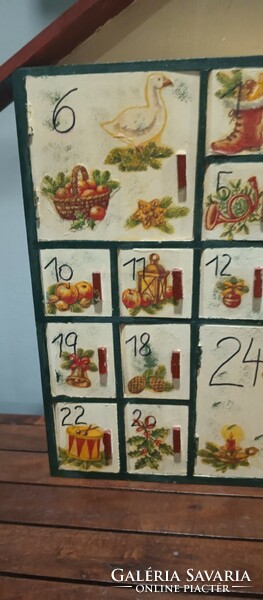 ﻿Christmas calendar with decoupage pattern.