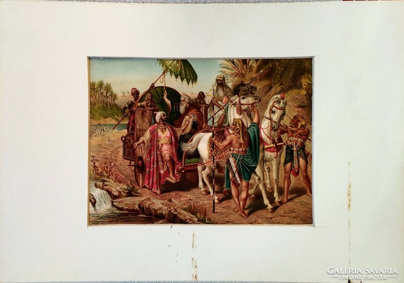 Philip converts the chief officer of the King of Kandace (color lithograph)