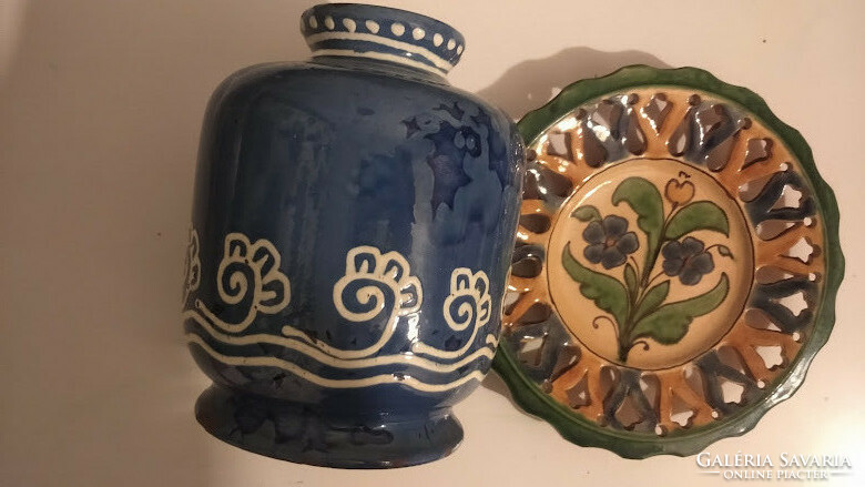 Badár vase and plate