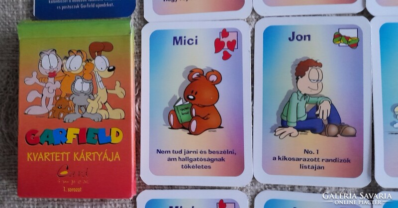 Retro Garfield Quartet children's card game