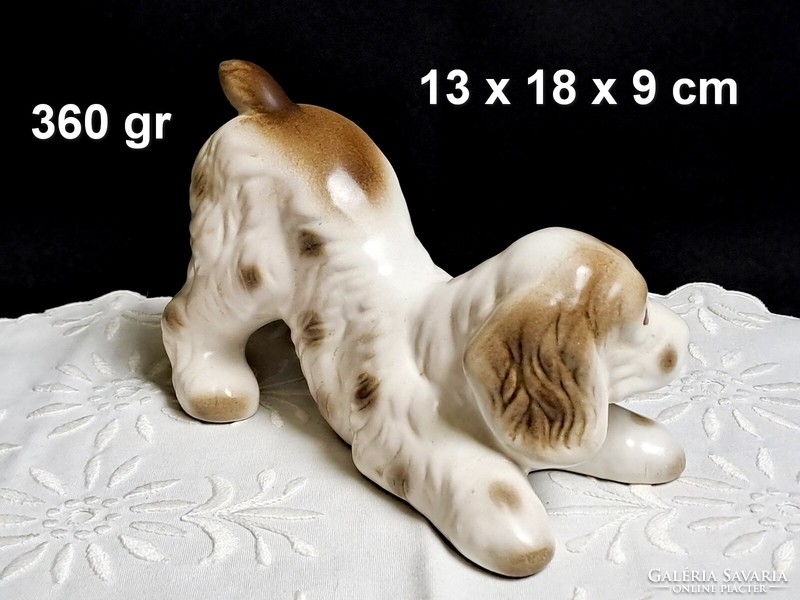 Very cute porcelain dog, dog 13 x 18 cm