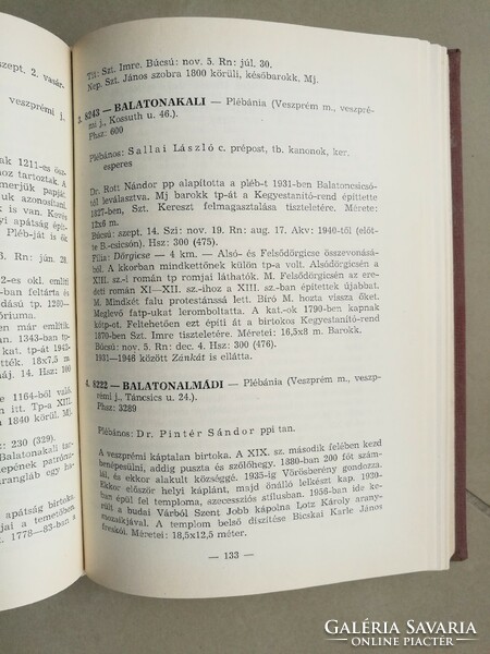 Directory of the clergy of the diocese of Veszprém, 1975.
