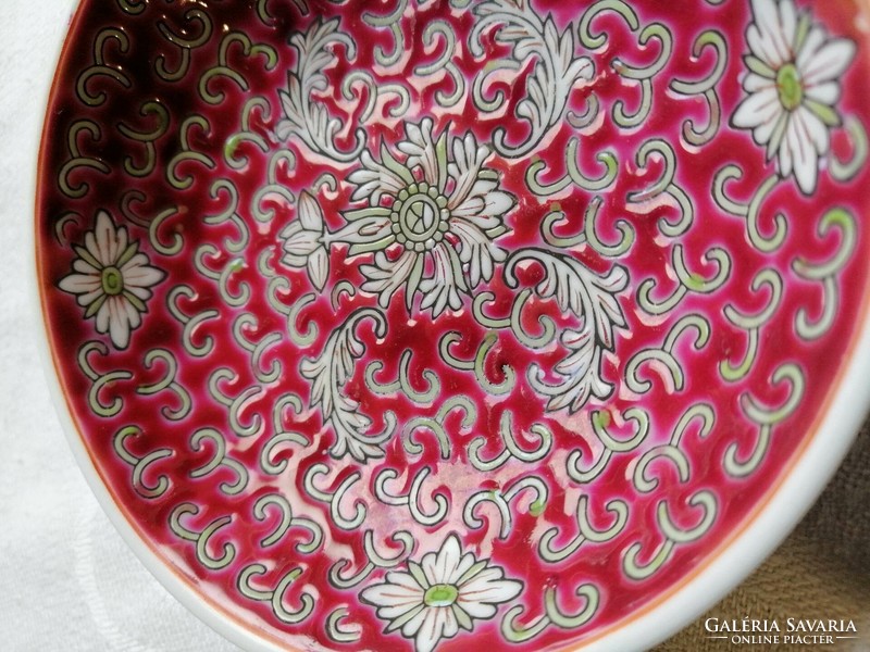 Keleti,kézi festésű porcelán tálka