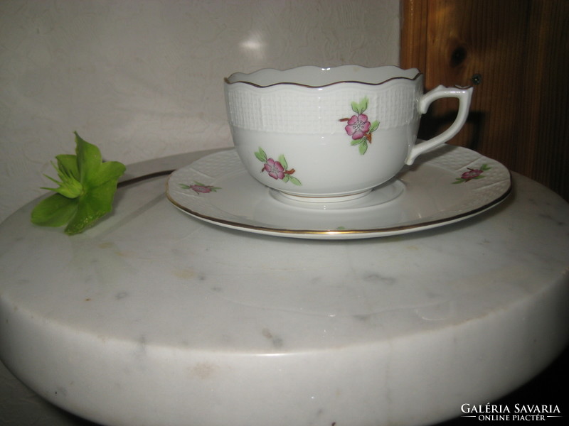 Herendi, old Eton pattern tea cup 8.8 cm + base 15.6 cm