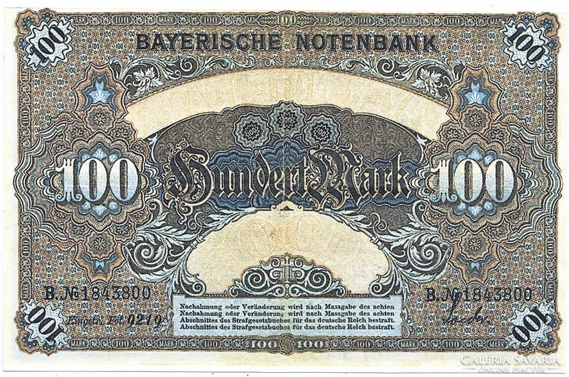 Német államok 100 németi márka 1900 REPLIKA