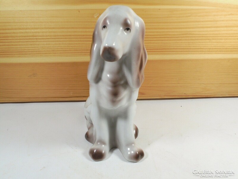 Retro old marked - hólloháza hólloháza - porcelain dog figurine statue