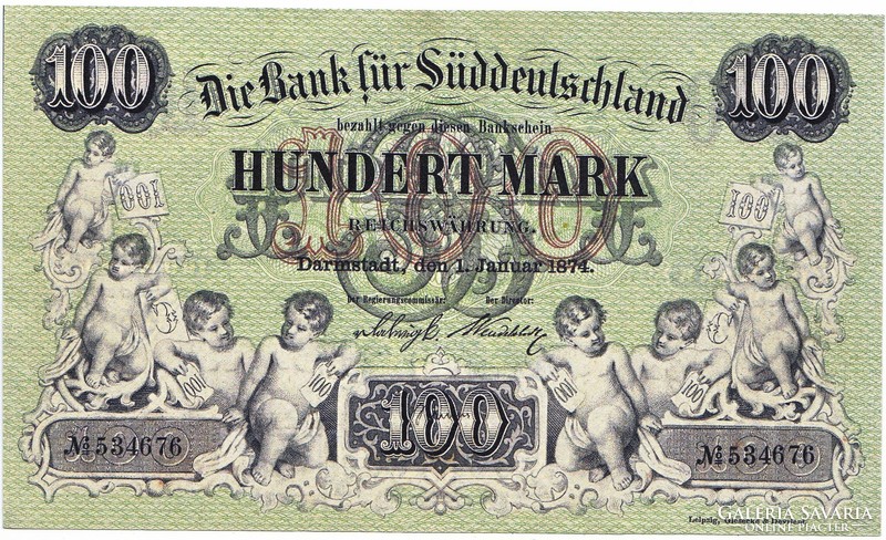 Német államok 100 német márka 1874 REPLIKA