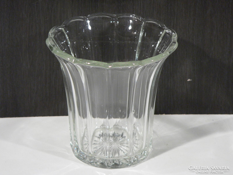 Glass vase with incised decoration for cheap sale