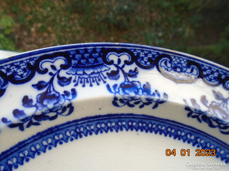 19. Sz chusan etruria wedgwood cobalt blue oriental flower pattern plate