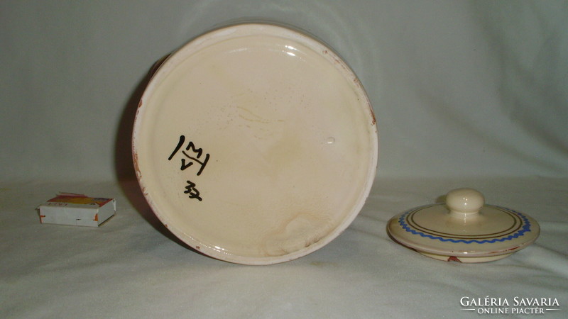 Retro Hódmezővásárhely glazed earthenware pot - 24 cm