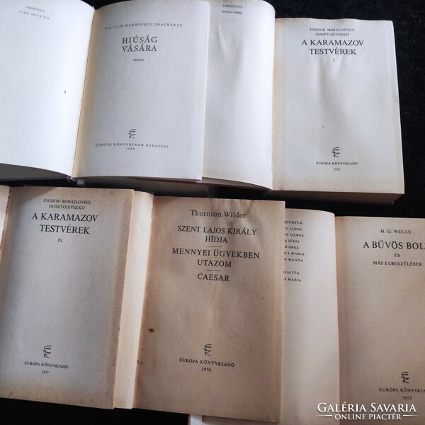 A Világirodalom remekei 5 db kötet egyben ár/csomag 1965-1977.