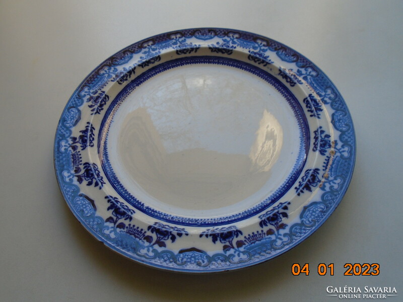 19. Sz chusan etruria wedgwood cobalt blue oriental flower pattern plate