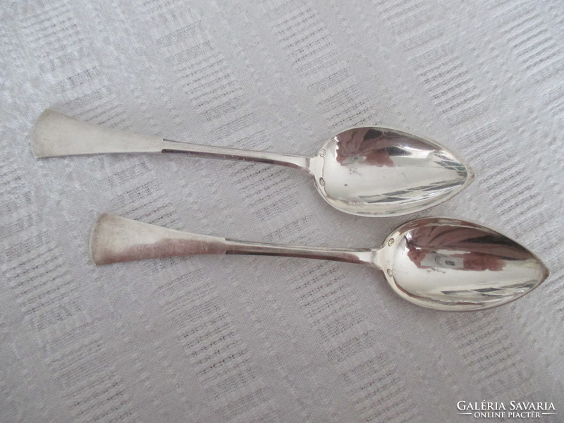 Silver teaspoons with slide mark, master mark in new, unworn condition - 2 pcs.