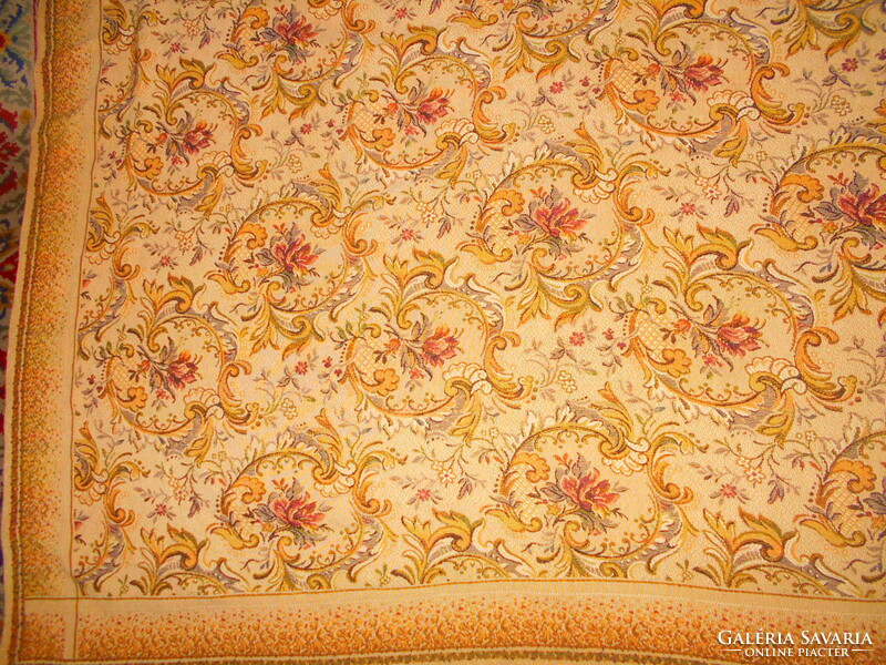 Antique tapestry woven tablecloth 184 cm x 136 cm