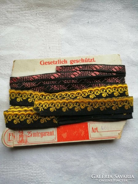 Antique woven ribbon in original packaging