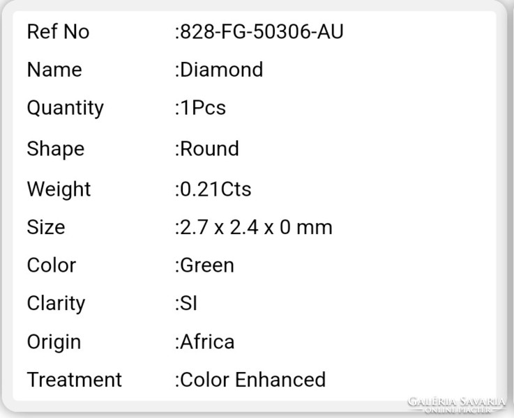 Real natural heat treated diamond from Africa! 0.21 Ct si 1