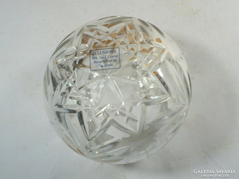 Régi retro mintázott kristály cukortartó bonbonier tál tálka kínáló - régi Jugoszláv gyártmány