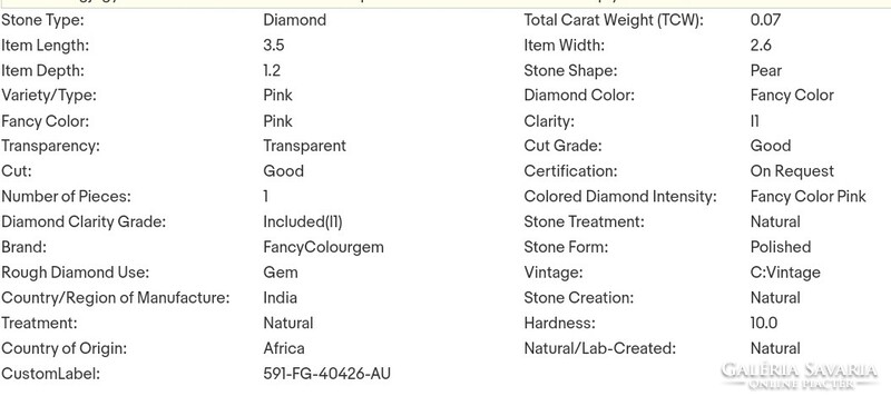 A real natural diamond from Africa! 0.07 Ct i 1