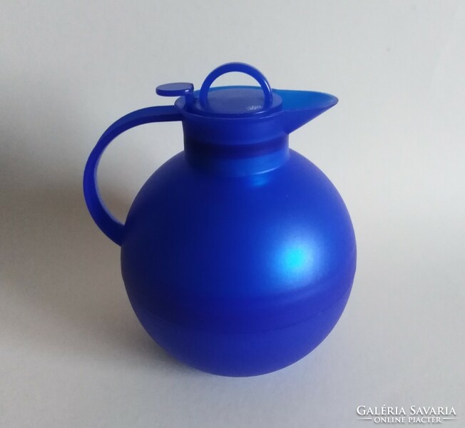 Ole palsby blue and yellow postmodern thermos/pourer, alfi 1980's