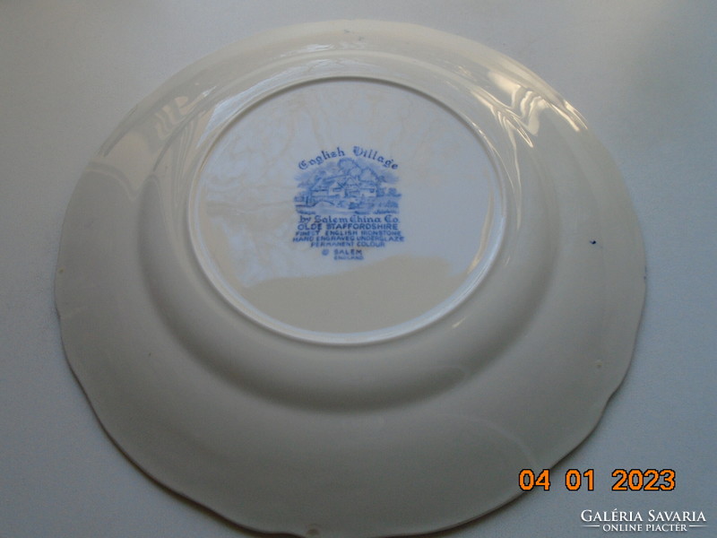"Az angol vidék" mintával tányér Salem China Staffordshire