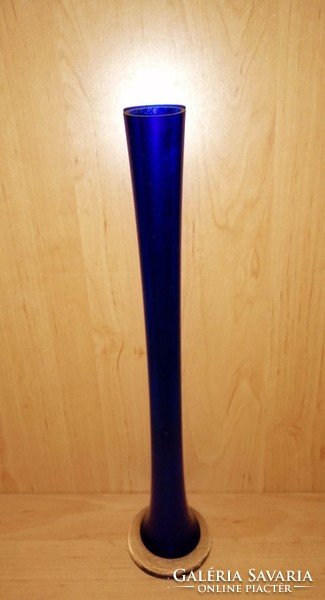 Single strand blue glass vase 39 cm (3/d)