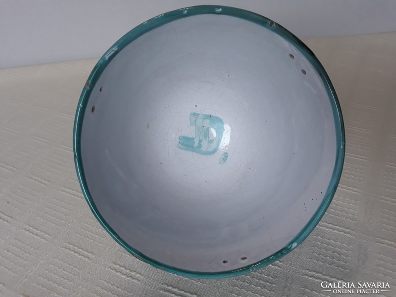 Marked dybisewszky hanging ceramic bowl