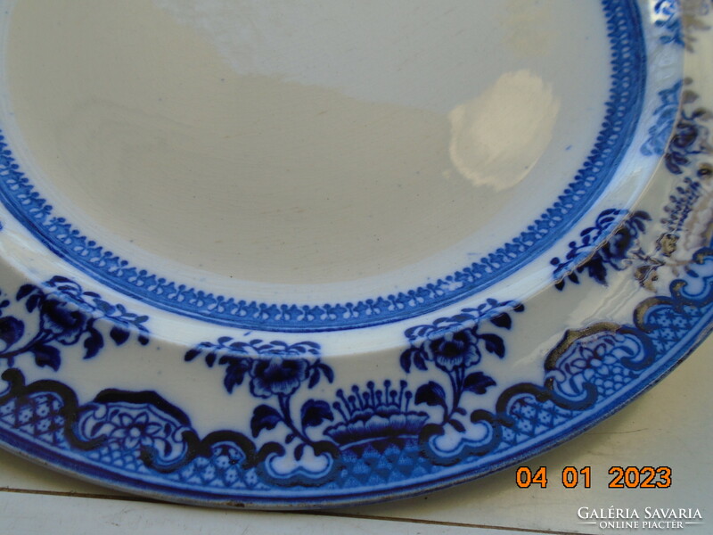 19. Sz chusan etruria wedgwood cobalt blue oriental flower pattern plate