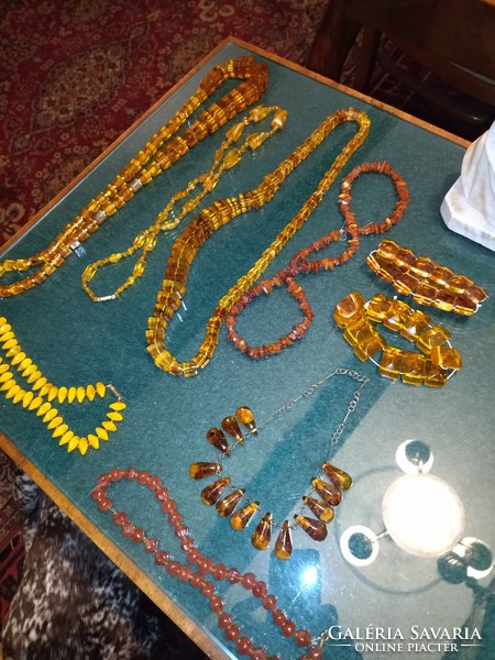 Final sale! Antique, real amber necklaces and bracelets for sale together!