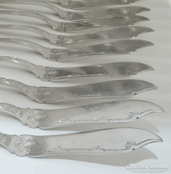 Bruckmann & sohne art nouveau, silver (800) 12-person fish cutlery set (1667 g)