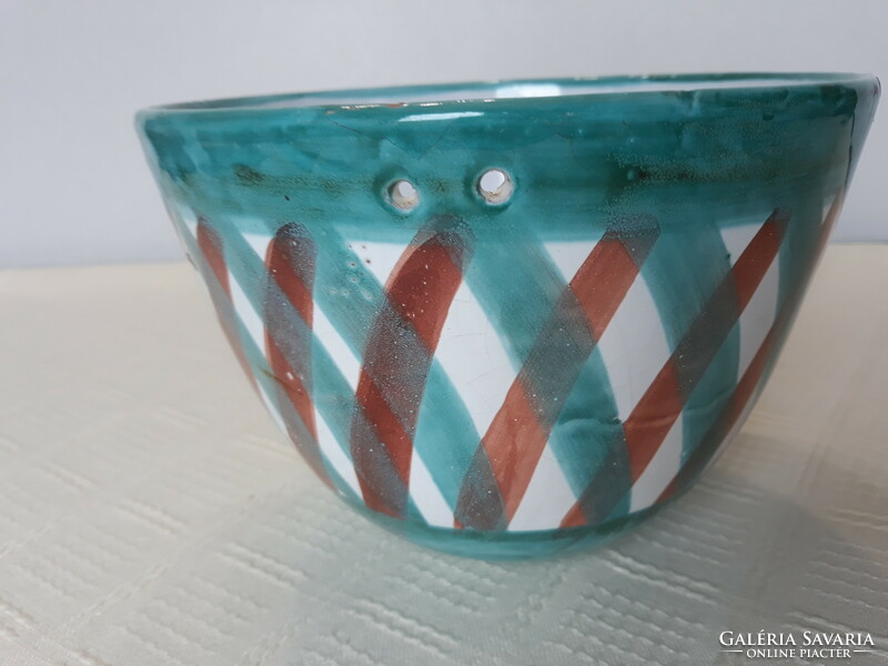 Marked dybisewszky hanging ceramic bowl