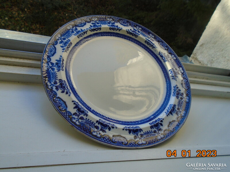 19. Sz chusan etruria wedgwood cobalt blue oriental flower pattern plate