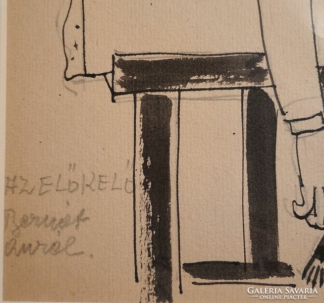 Gyűjtőknek!! Szigethy István 11 db karikatúrája neves művészkollégáiról - azok aláírásával