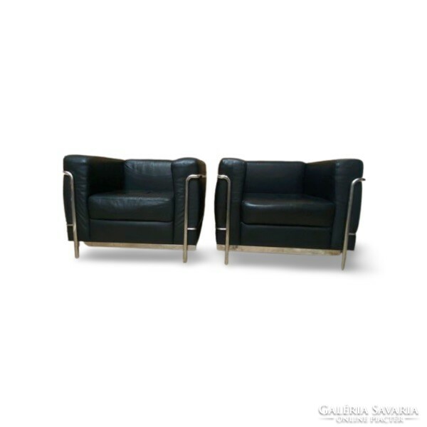 Le Corbusier LC2 fotel párban bőr