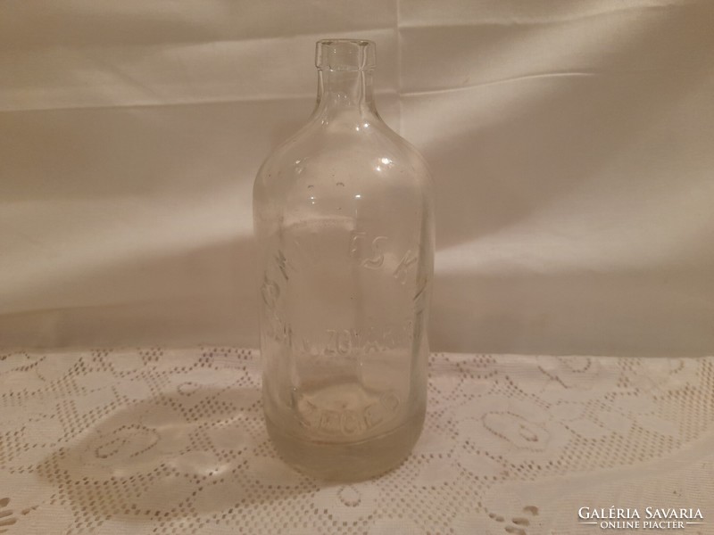 Antique embossed pressed soda bottle cs.M.V and k.J szikvizgyár Szeged