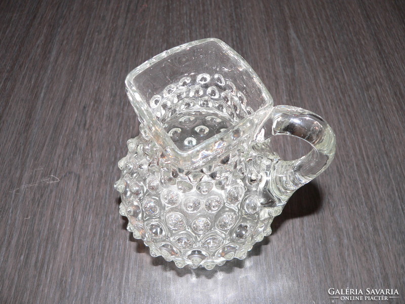 Glass jug with cam, cheap for sale from the first half of xx.Szd