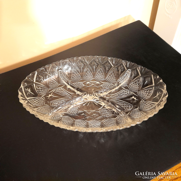 Crystal bowl, divided tray, centerpiece