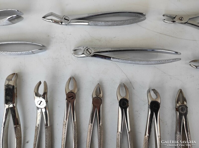 Antik fogorvosi orvosi fogászati eszköz 18 darab fogász szerszám 637