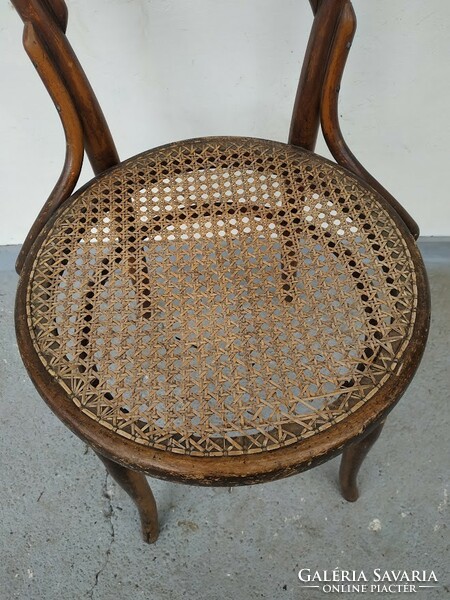 Antik Thonet Kohn jelzett kávéházi szék fonatozott felújításra 658