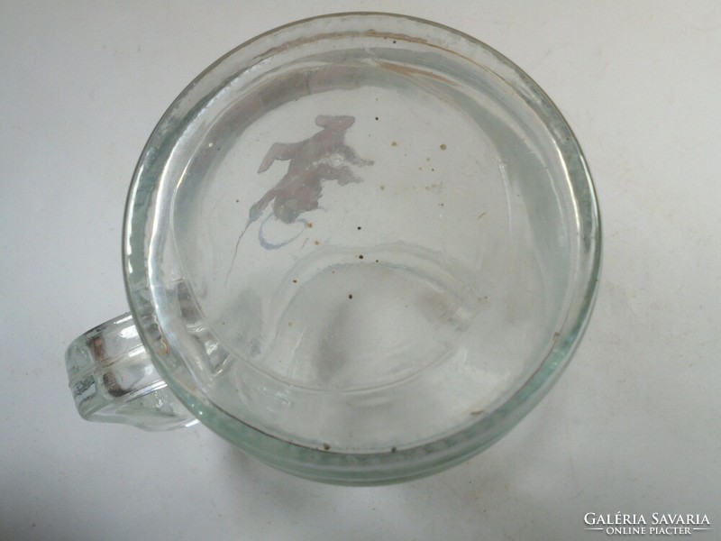 Retro glass jar for children's fairy tales with tiger pattern - approx. From the 1970s-80s - 0.5 l