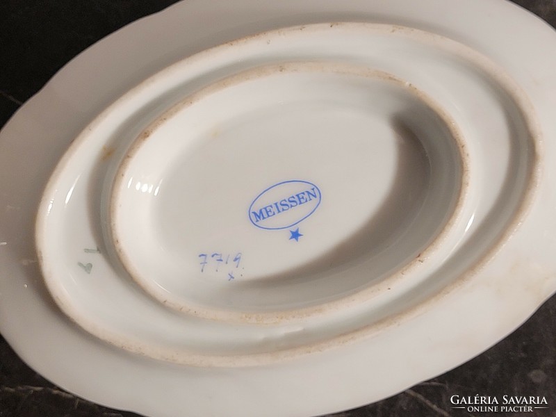 Meisseni szószos tál 15,5x5cm -- porcelán tálka tányér