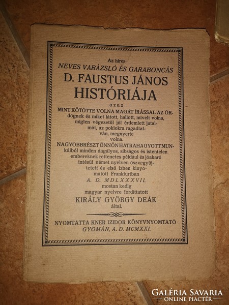 Monumenta literarum. [...] I. Series, 6. Füze . 6. The famous sorcerer and garaboncás d. Faustus