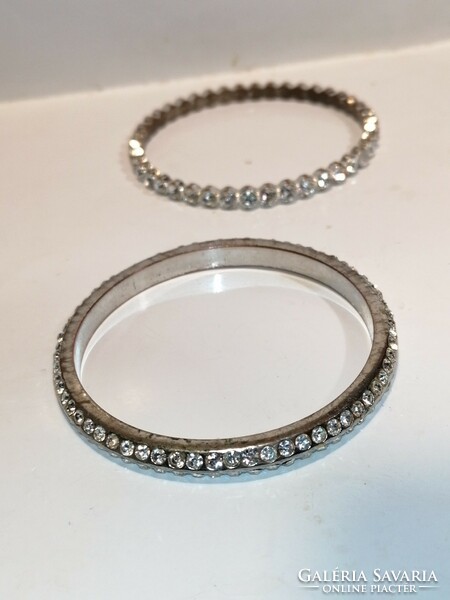 2 white rhinestone bracelets (797)